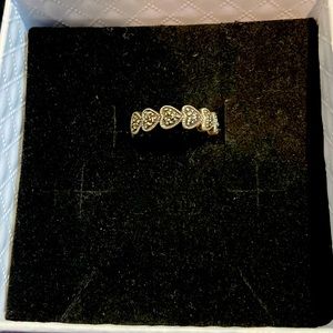 Anna Sui silver hearts ring